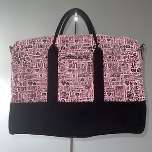 Victoria’s Secret Large Duffel Gym bag Pink and Black